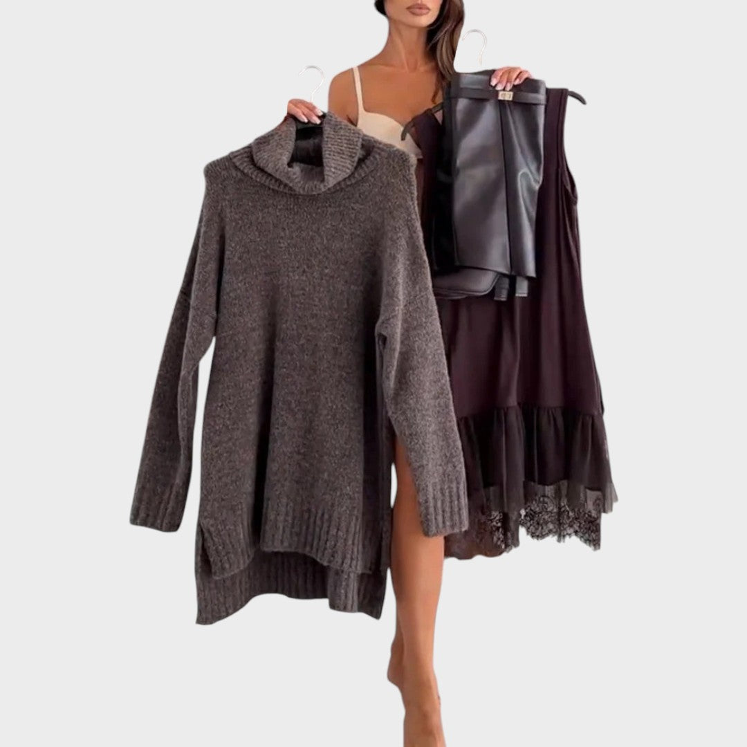 Alba Knit Sweater & Slip Dress Set