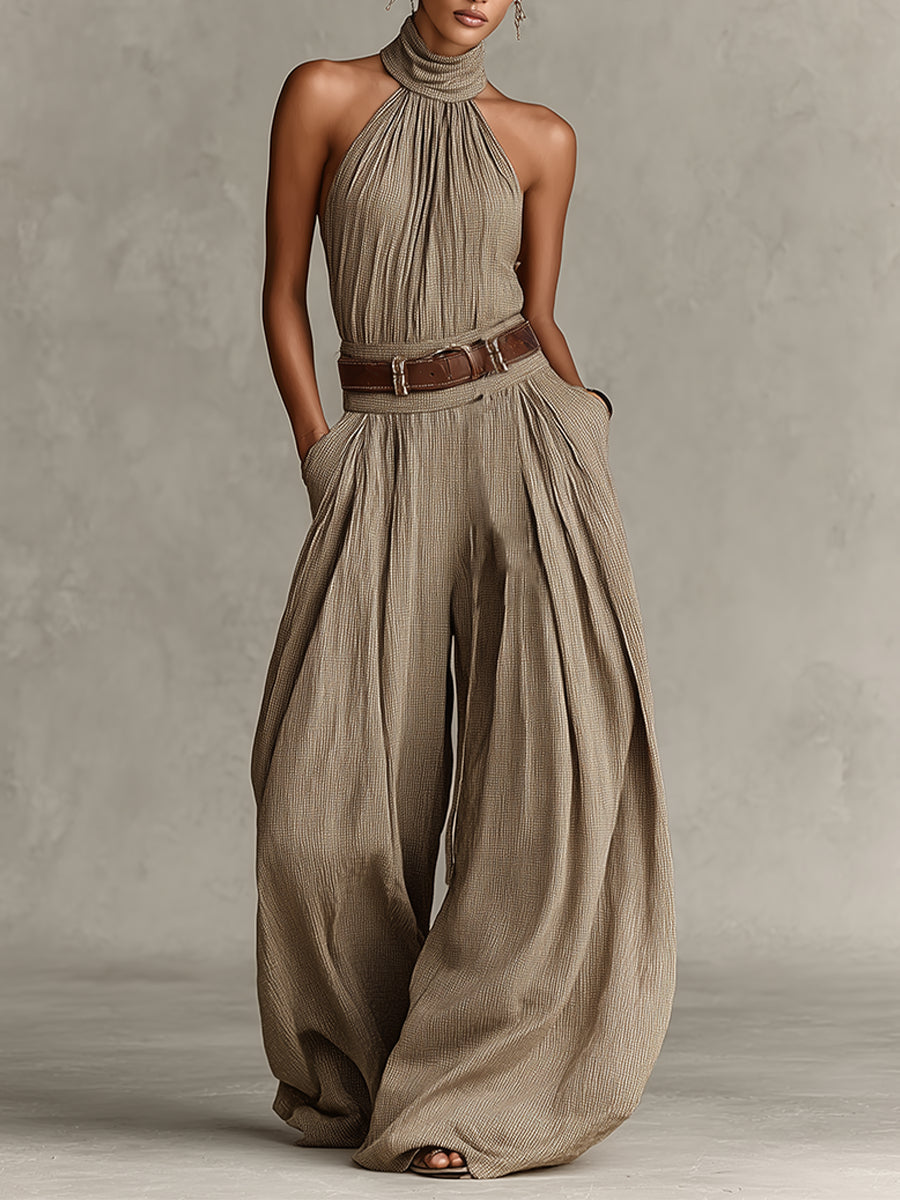 Juno Halter Wide-Leg Jumpsuit