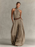 Juno Halter Wide-Leg Jumpsuit