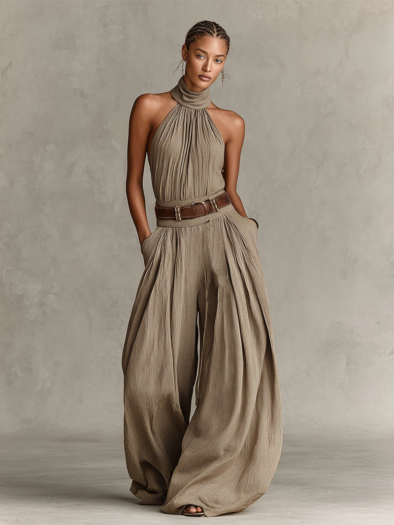 Juno Halter Wide-Leg Jumpsuit