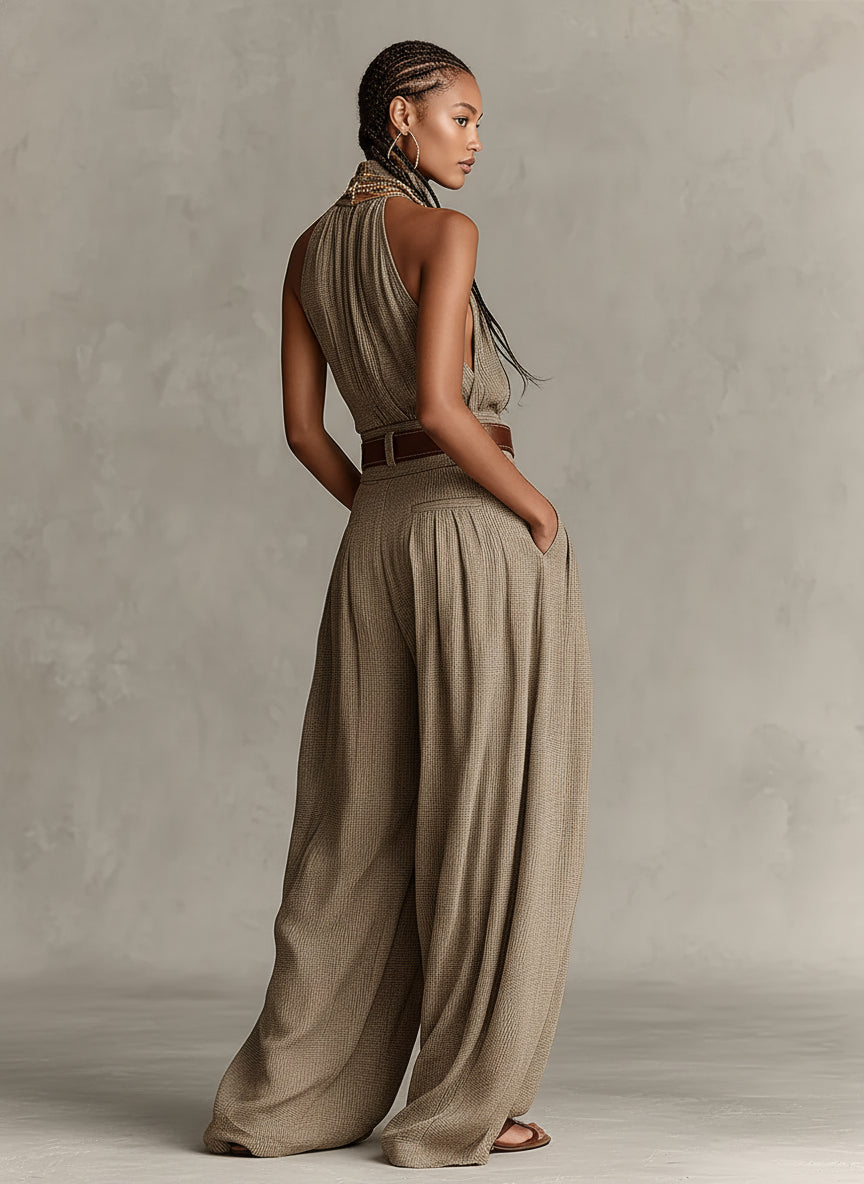 Juno Halter Wide-Leg Jumpsuit