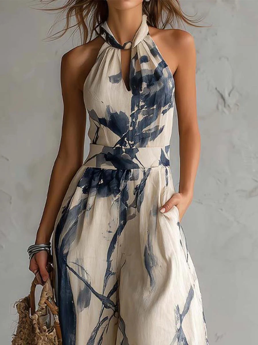 Daniela Print Wide-Leg Jumpsuit