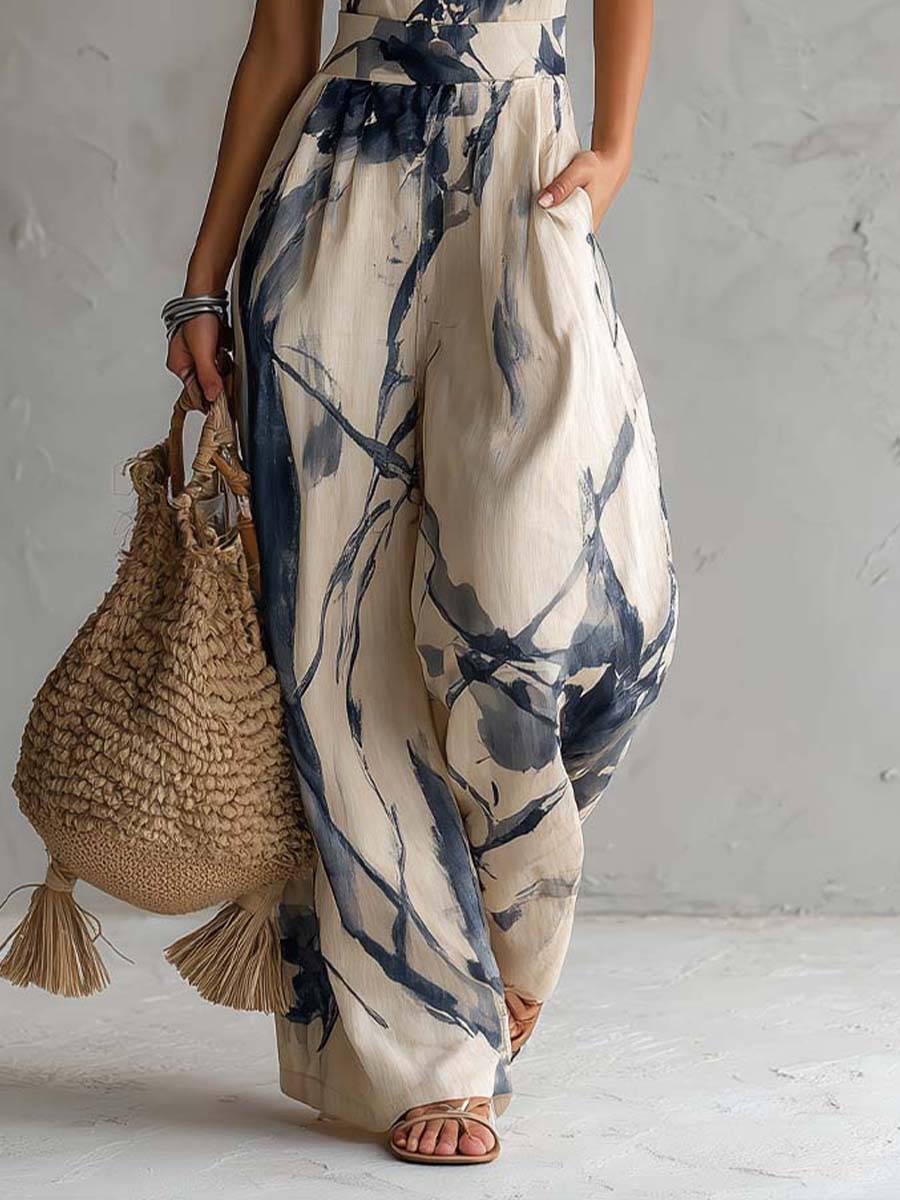 Daniela Print Wide-Leg Jumpsuit