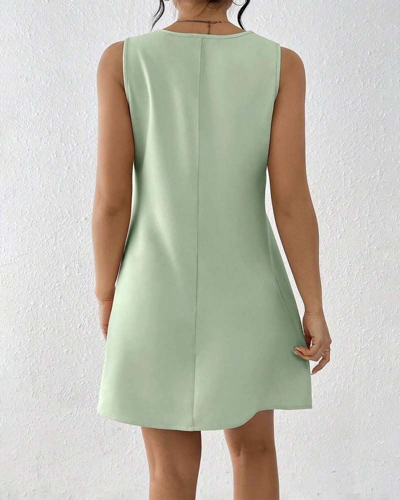 Ayna Asymmetric Collar Dress