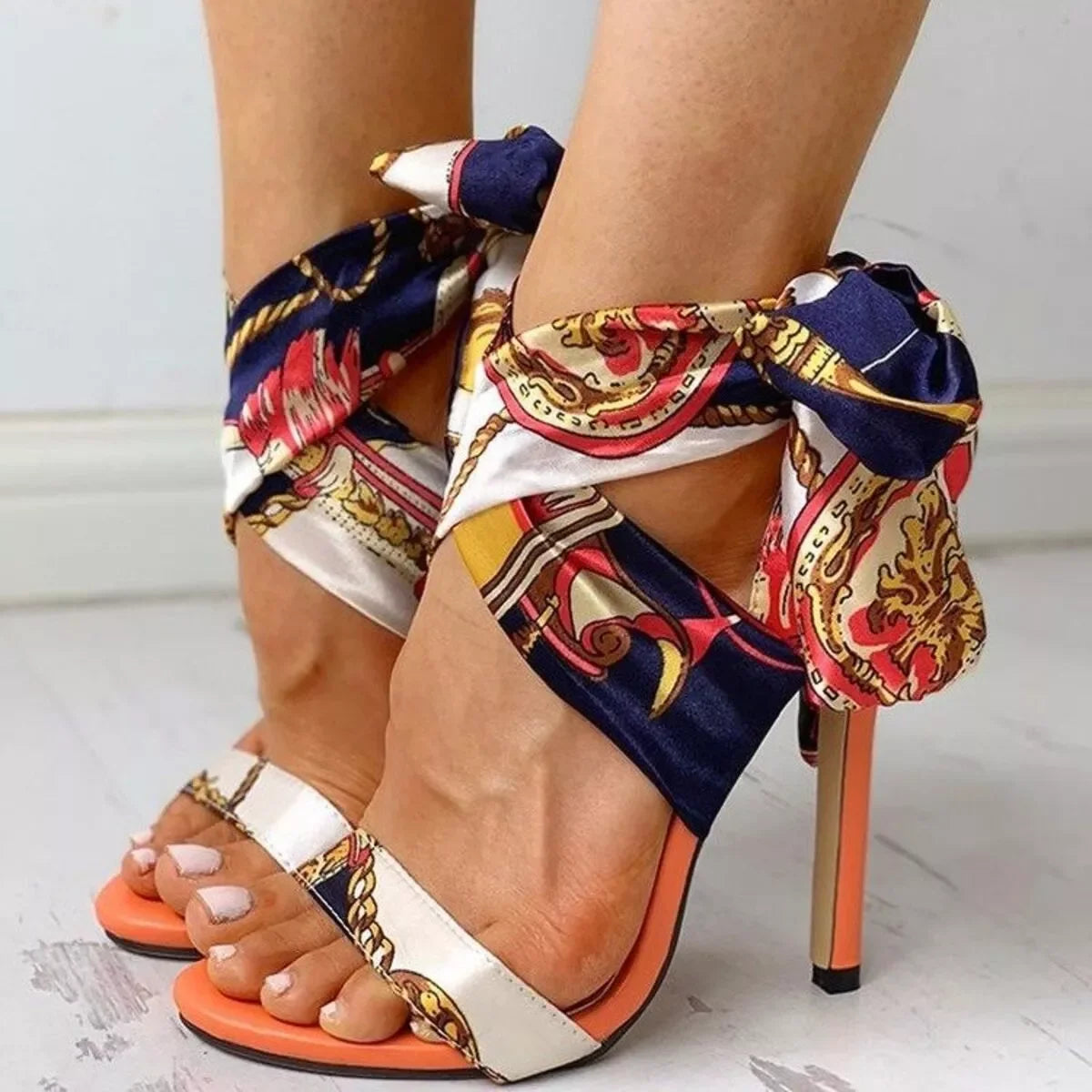 Dora Open-Toe Stiletto Sandals