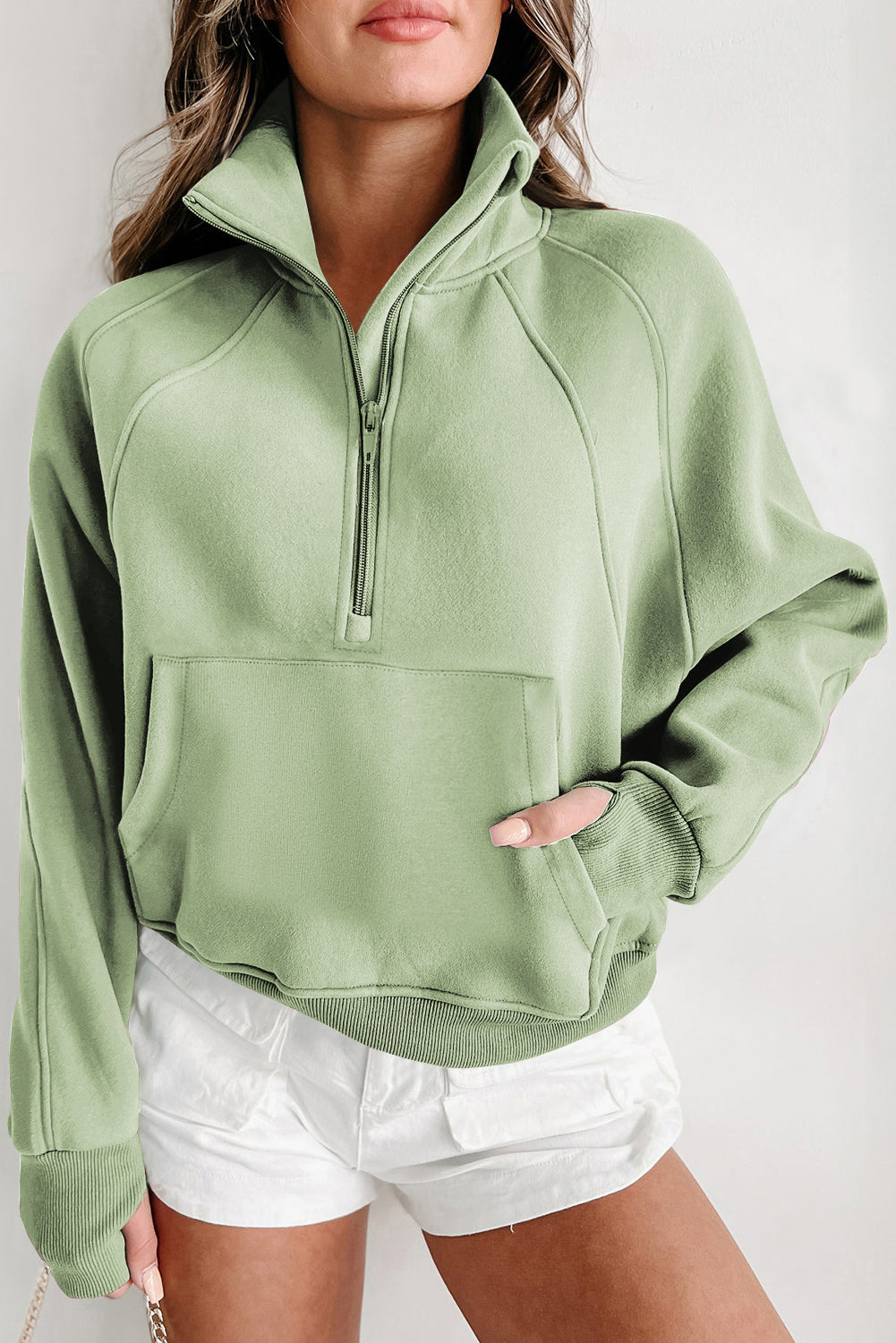 Tamsin Thumb-Hole Zip Sweatshirt