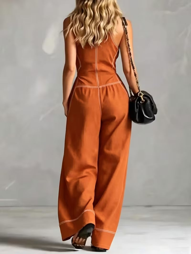 Bryana Striped Patchwork Jumpsuit