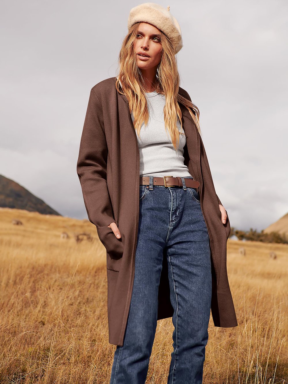 Noa Lapel Longline Coatigan