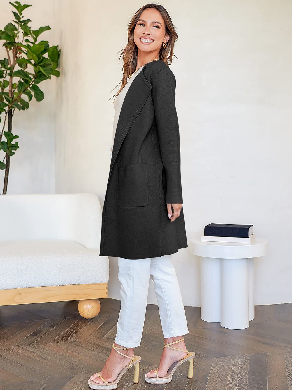 Noa Lapel Longline Coatigan