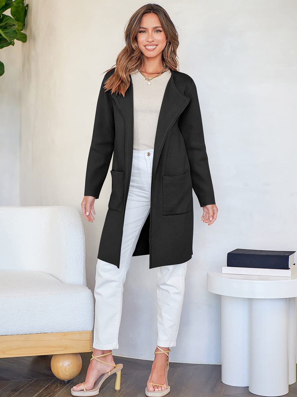 Noa Lapel Longline Coatigan