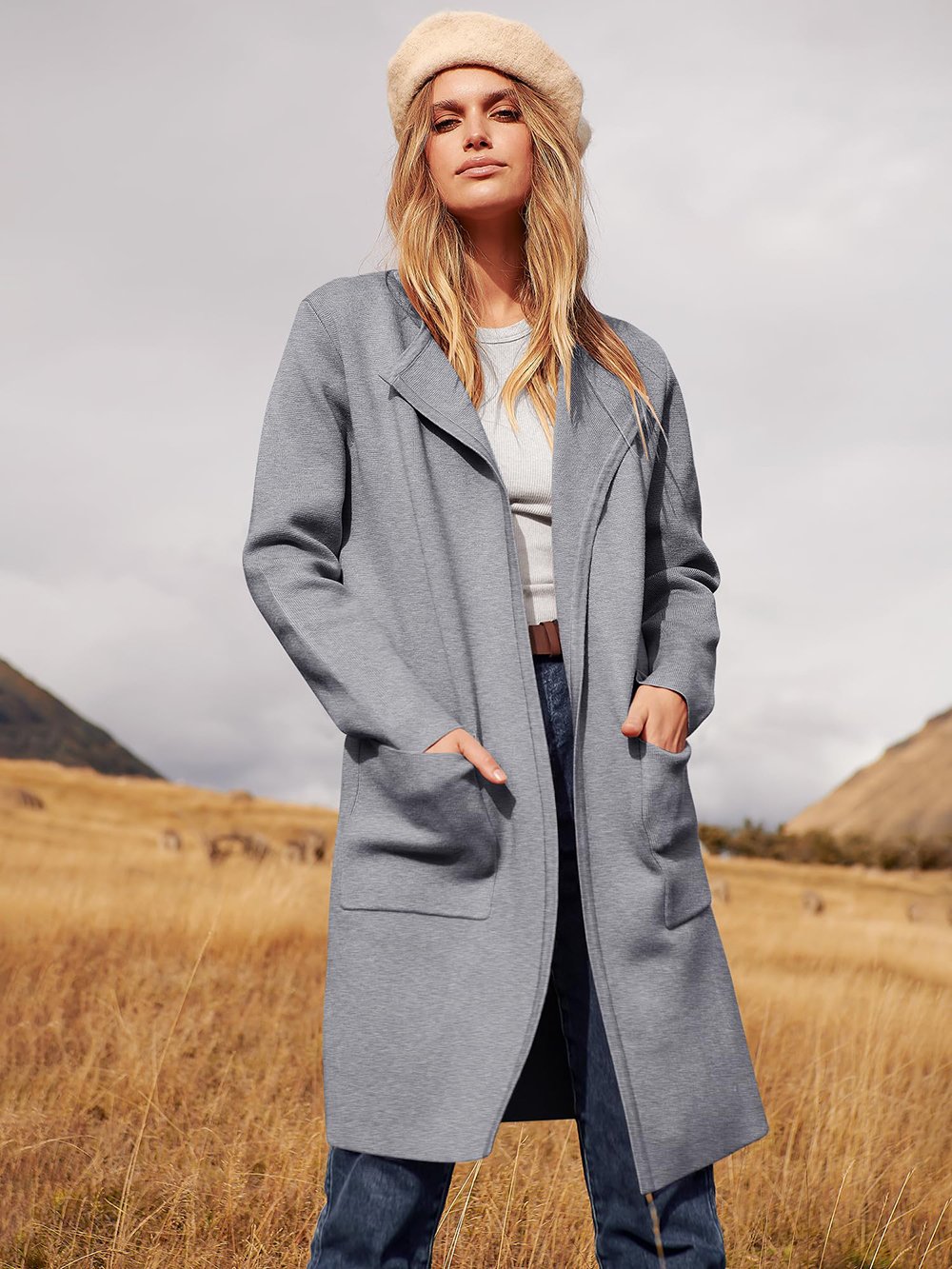 Noa Lapel Longline Coatigan