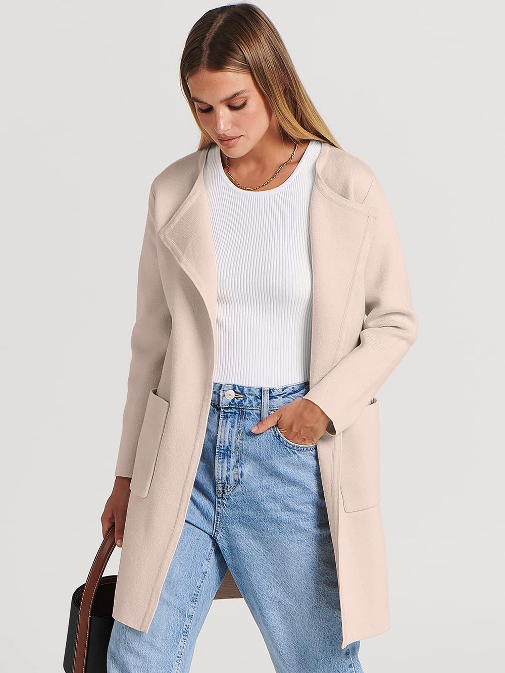 Noa Lapel Longline Coatigan