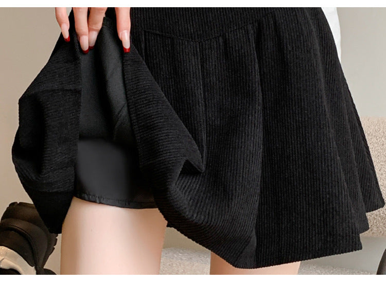 Demi Corduroy Pleated Mini Skirt