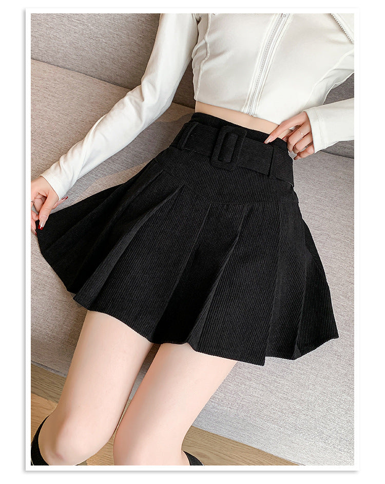 Demi Corduroy Pleated Mini Skirt