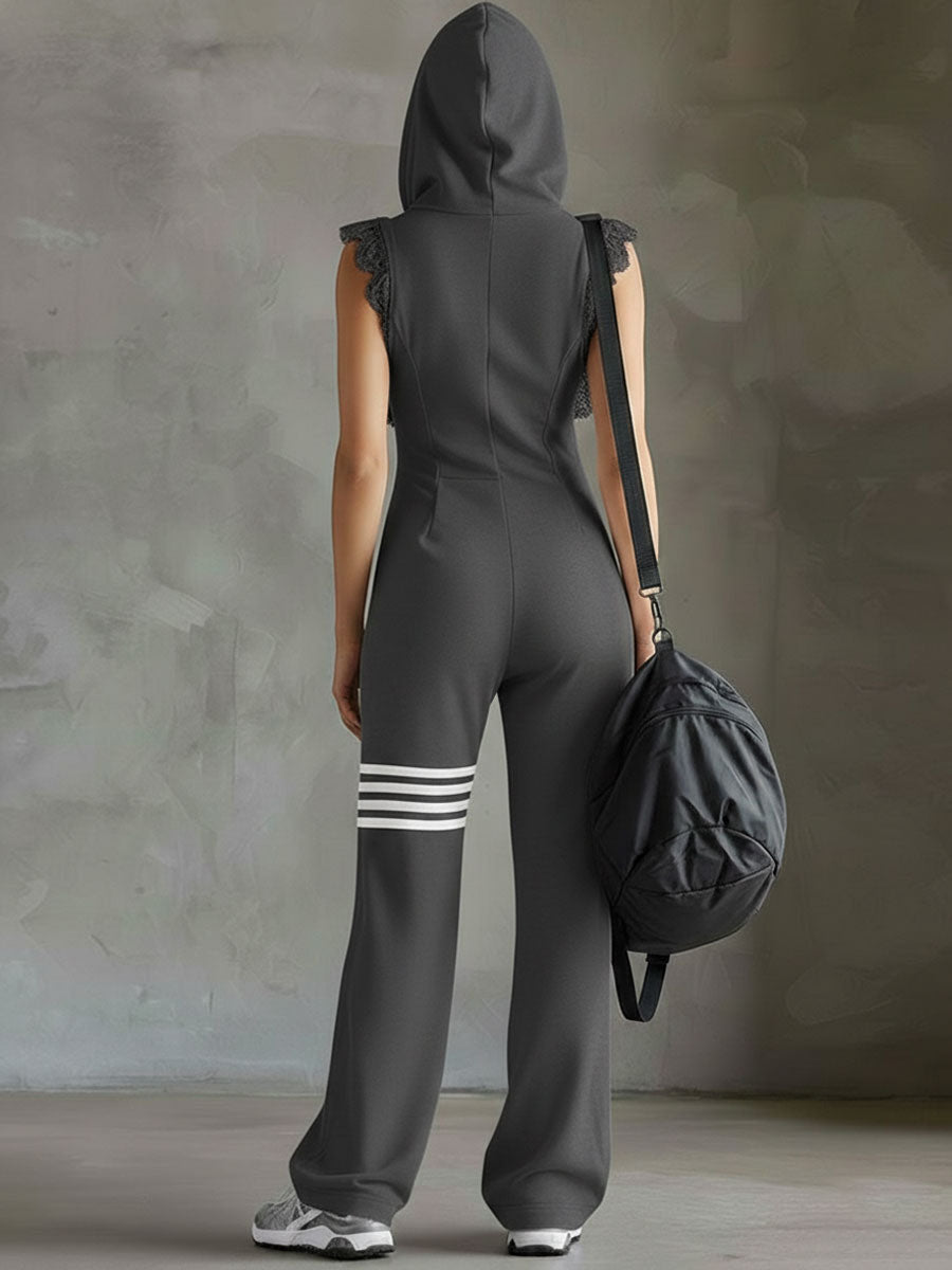 Giada Retro Striped Hoodie Set