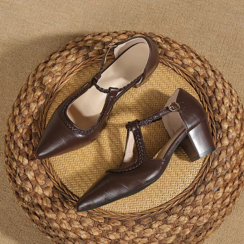 Brielle Braided T-Bar Heels