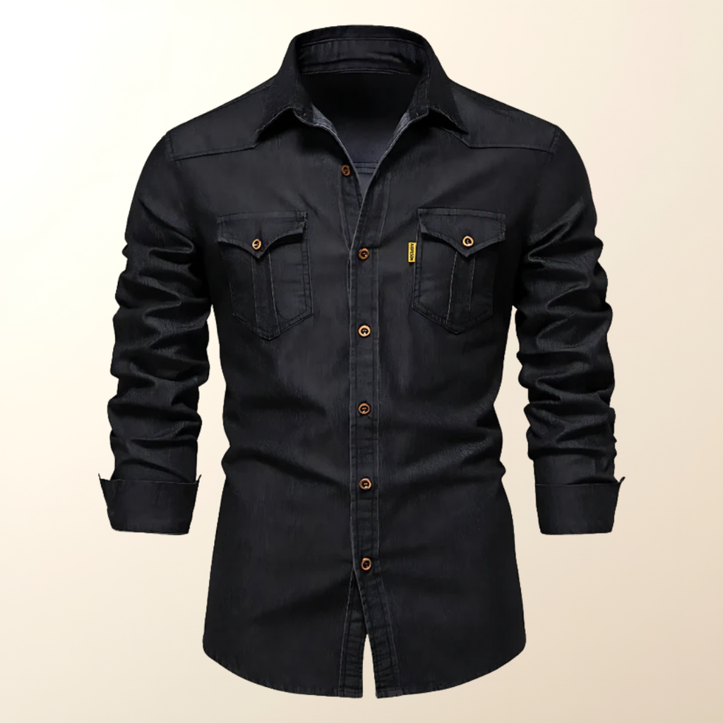 Ansel Denim Polo Shirt