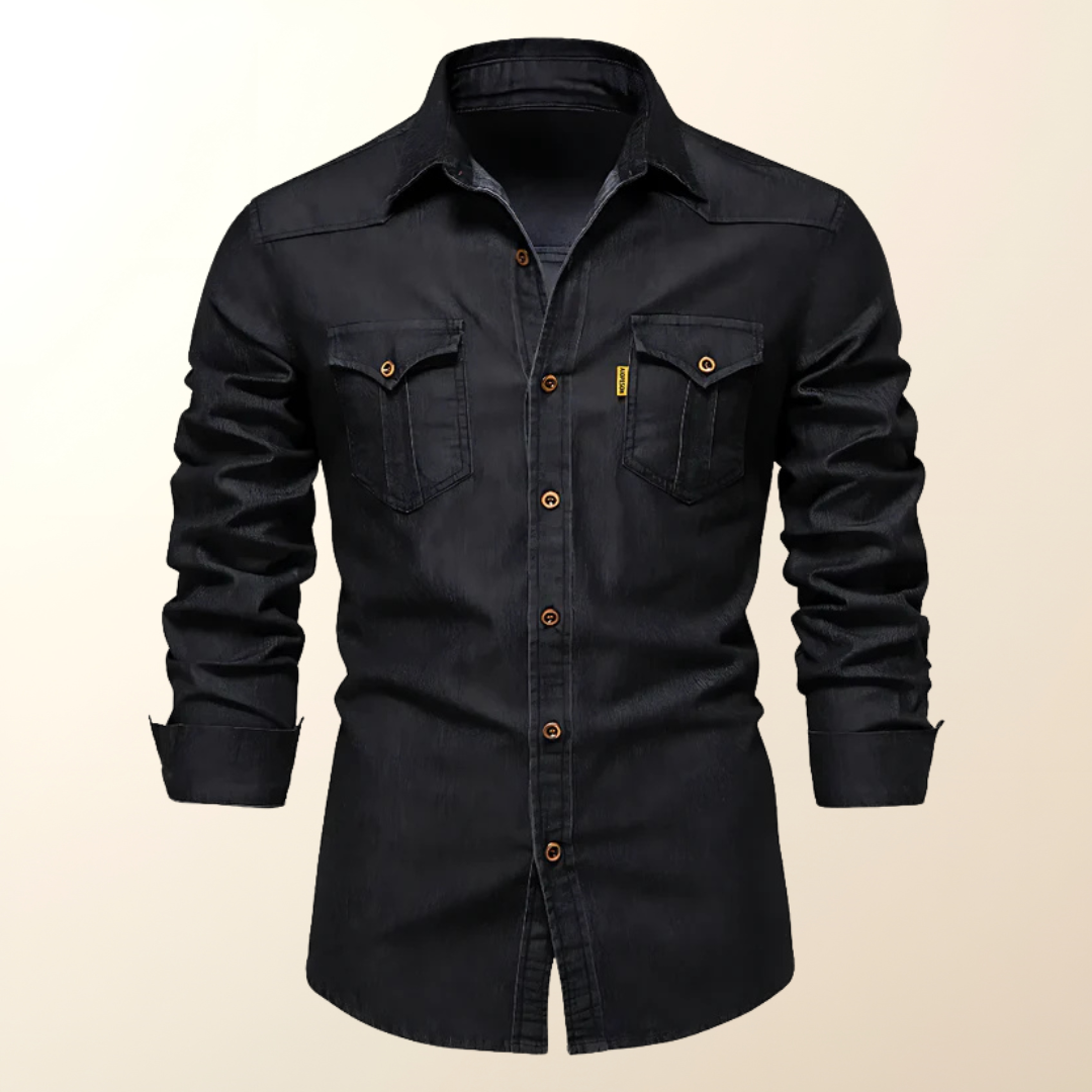 Ansel Denim Polo Shirt