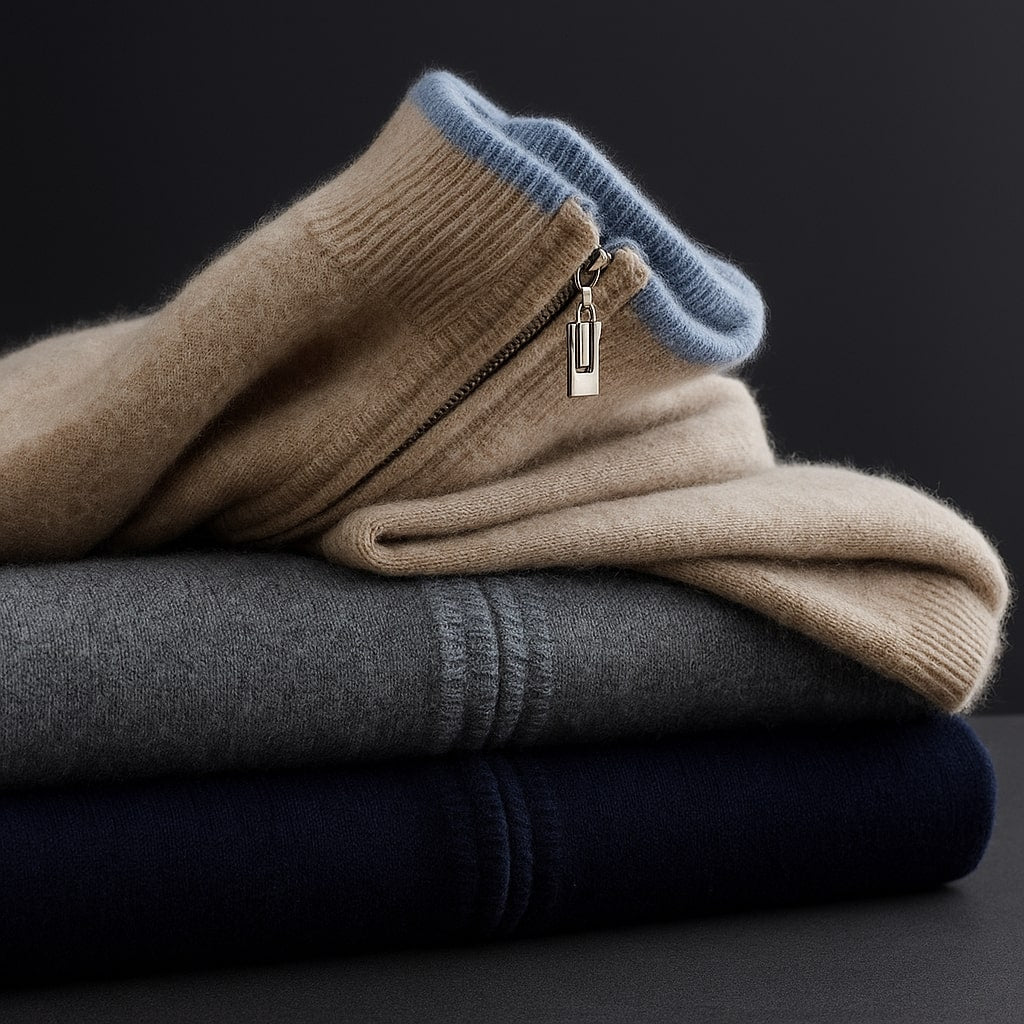 Benjamin Zip-Front Knit Cardigan