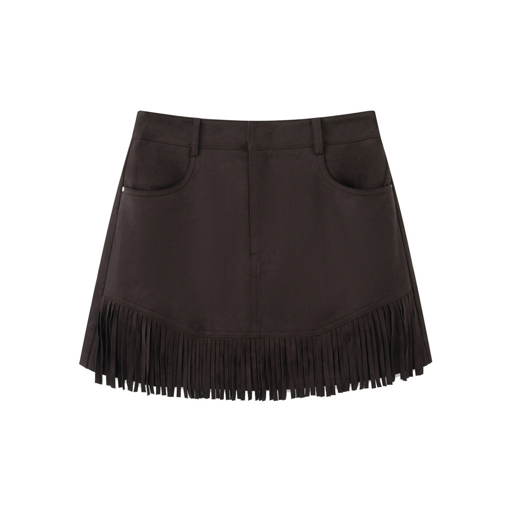 Frida Tassel A-Line Mini Skirt