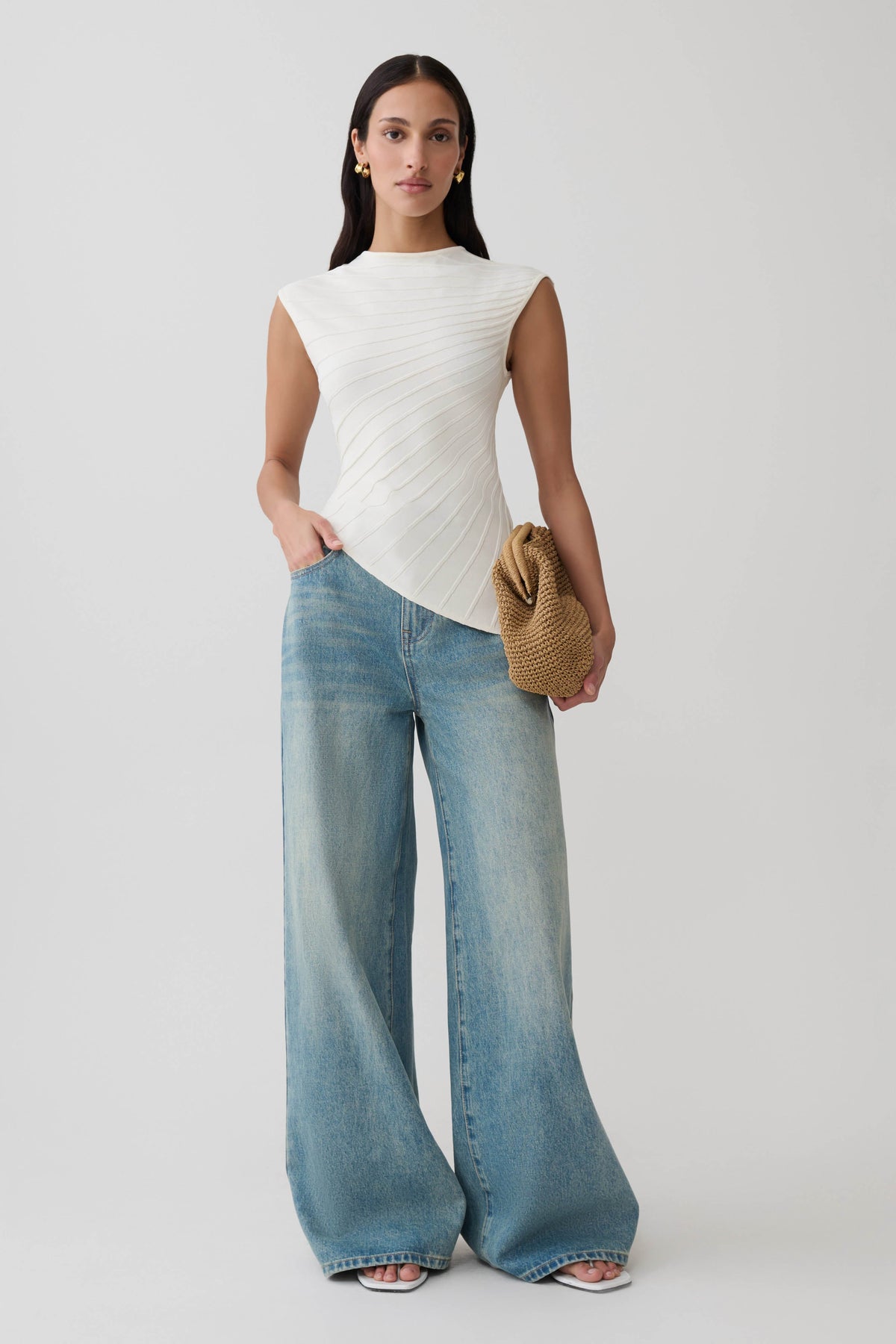 Marlow Ribbed Longline Sleeveless Top