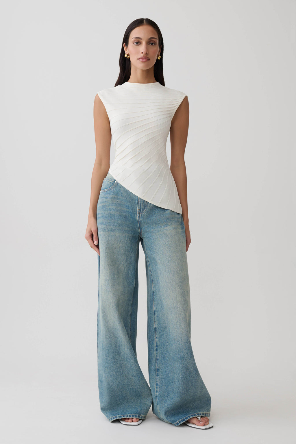 Marlow Ribbed Longline Sleeveless Top