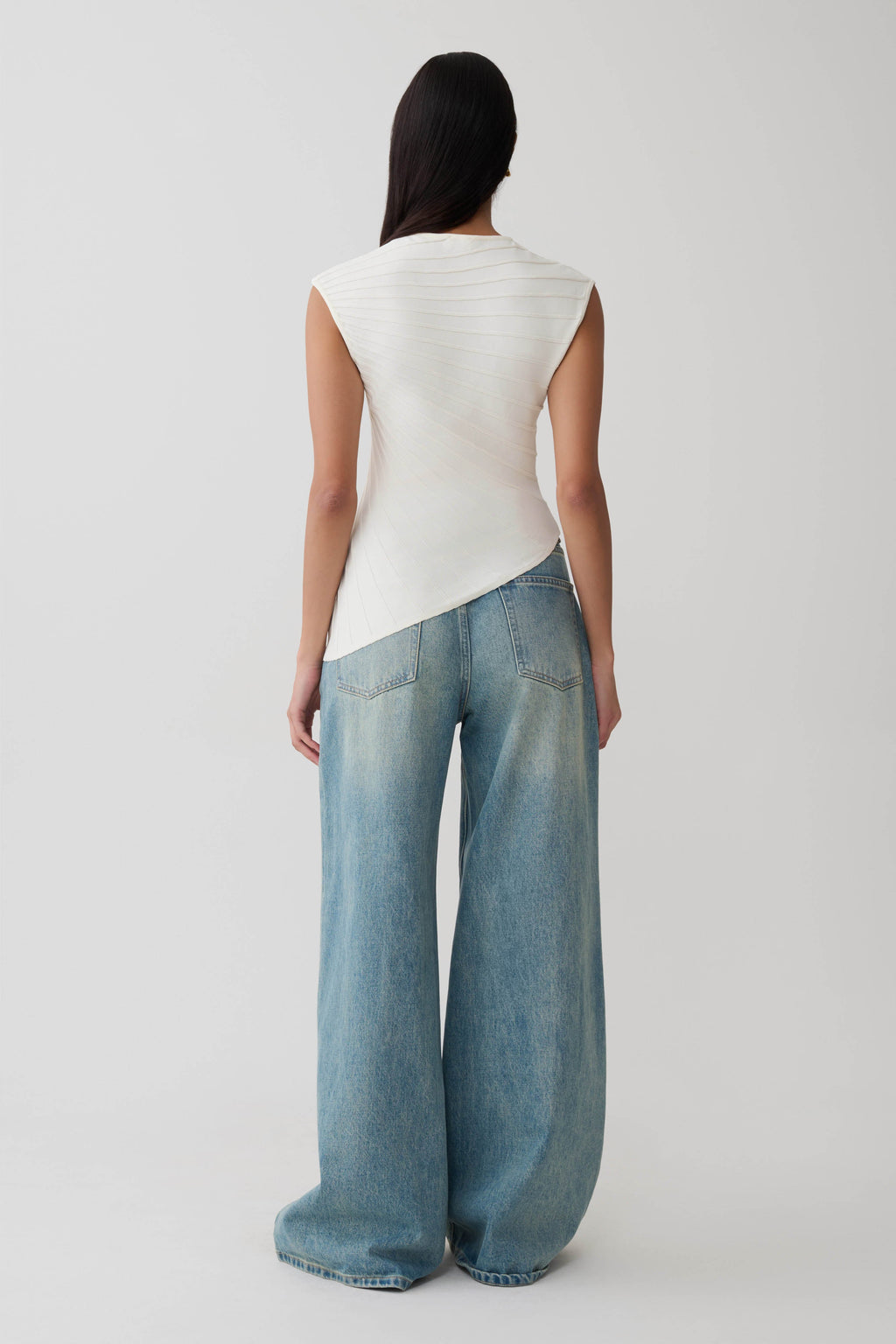 Marlow Ribbed Longline Sleeveless Top