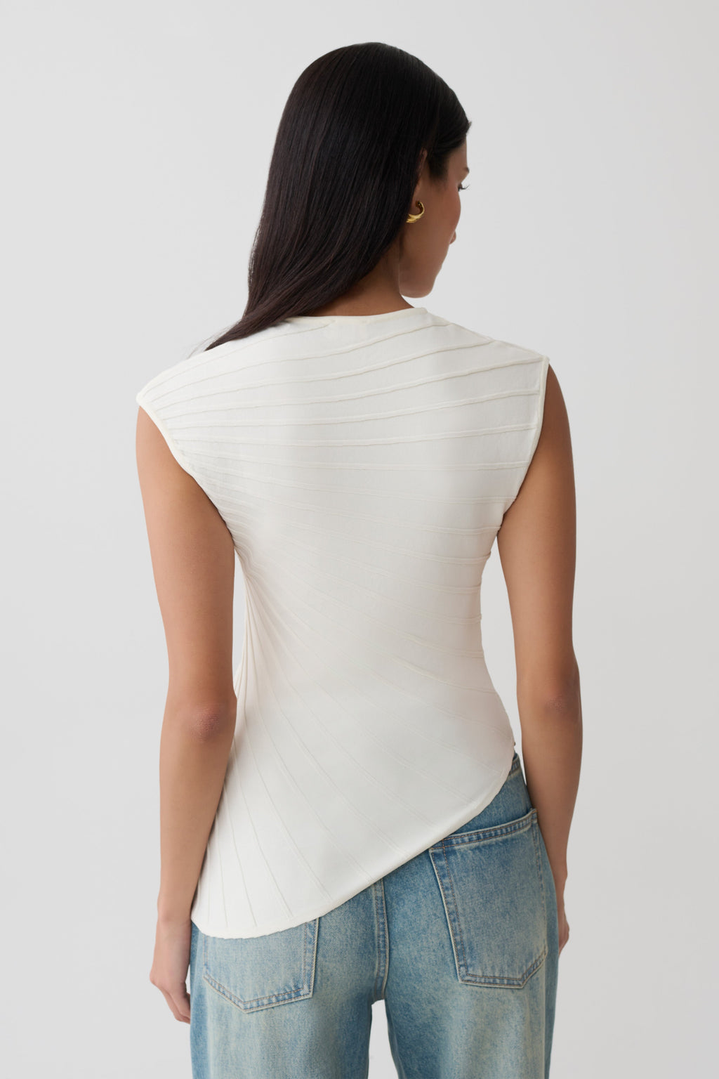 Marlow Ribbed Longline Sleeveless Top