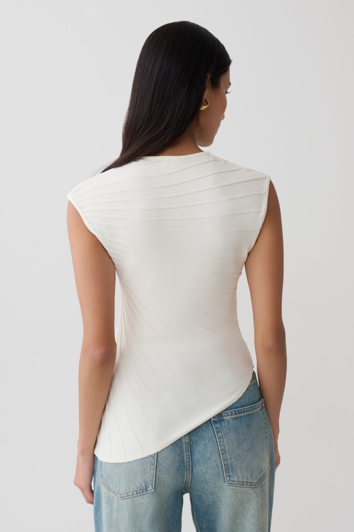 Marlow Ribbed Longline Sleeveless Top