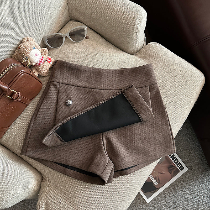Blair Double-Breasted Wool Skort
