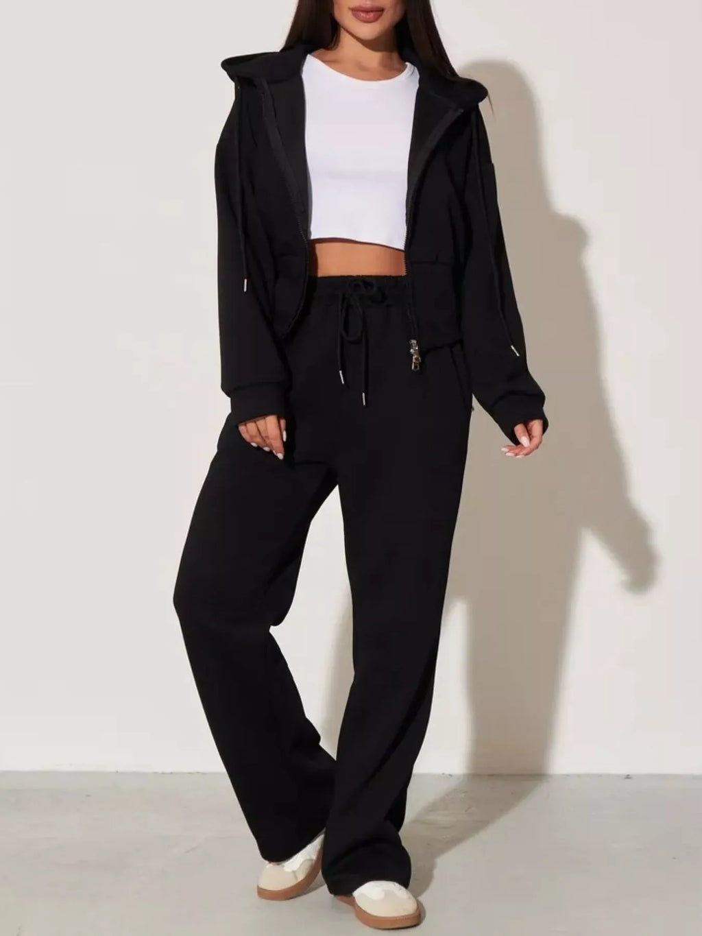 Xandra Hoodie & Wide-Leg Trouser Set