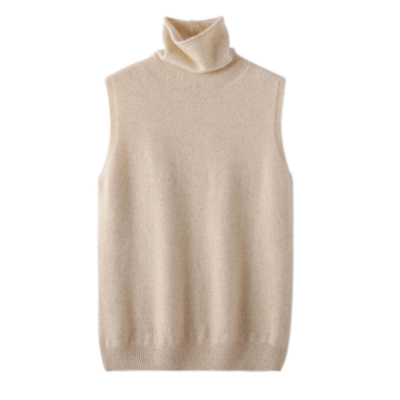 Ivy Pure-Wool Roll-Neck Sweater Vest