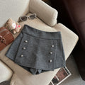 Blair Double-Breasted Wool Skort