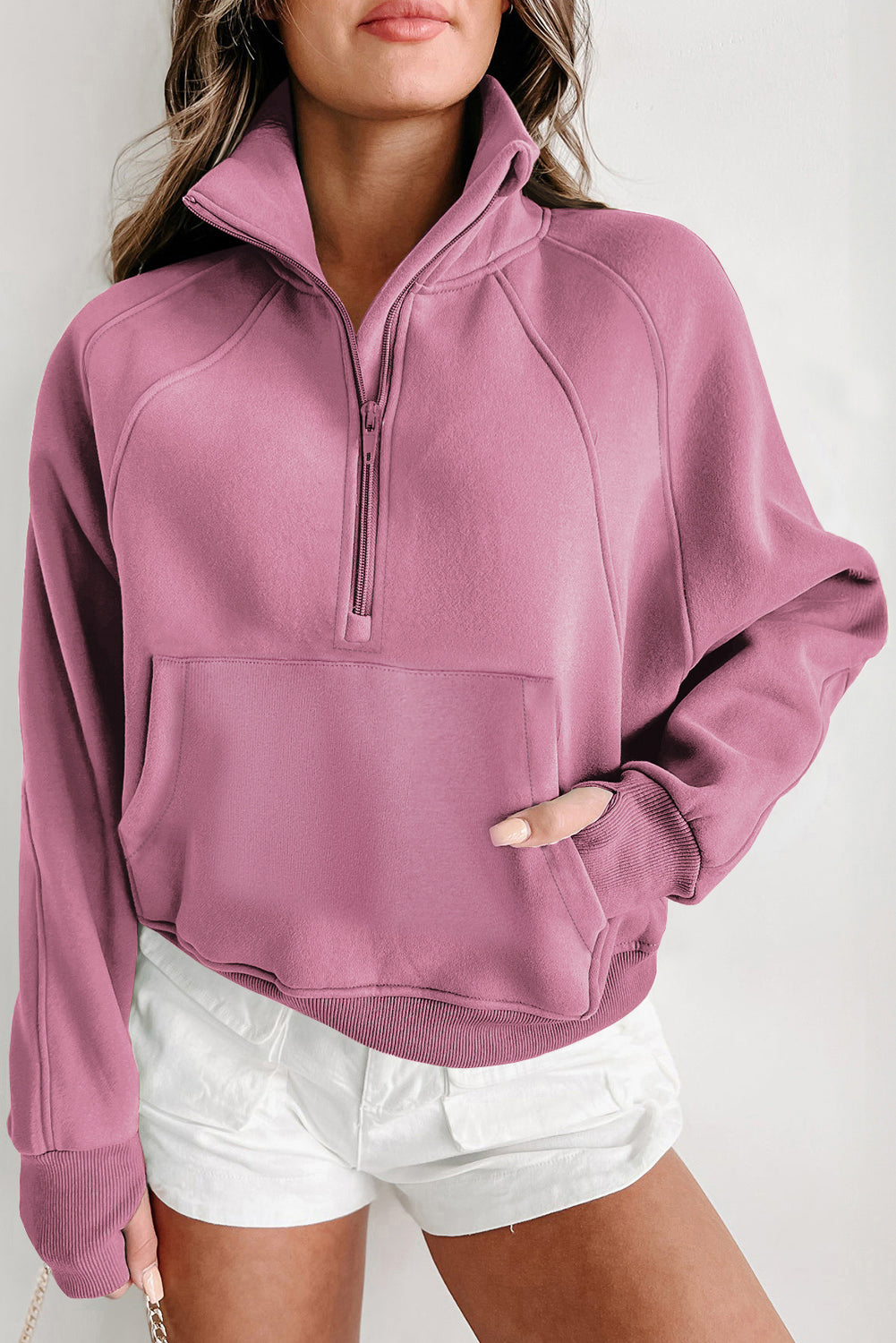 Tamsin Thumb-Hole Zip Sweatshirt
