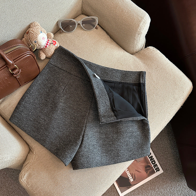 Blair Double-Breasted Wool Skort
