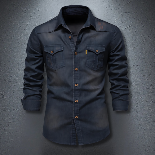 Ansel Denim Polo Shirt