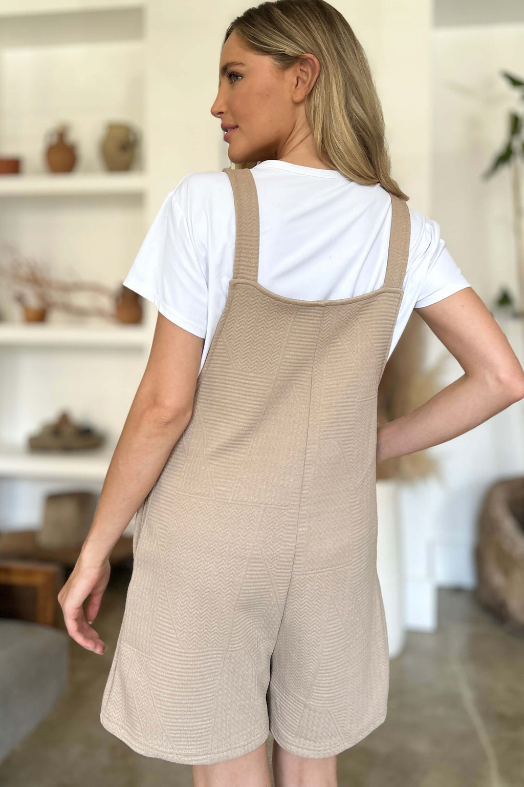 Rowena Textured Sleeveless Romper