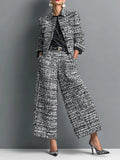 Darcy Plaid Blazer & Wide-Leg Trouser Set