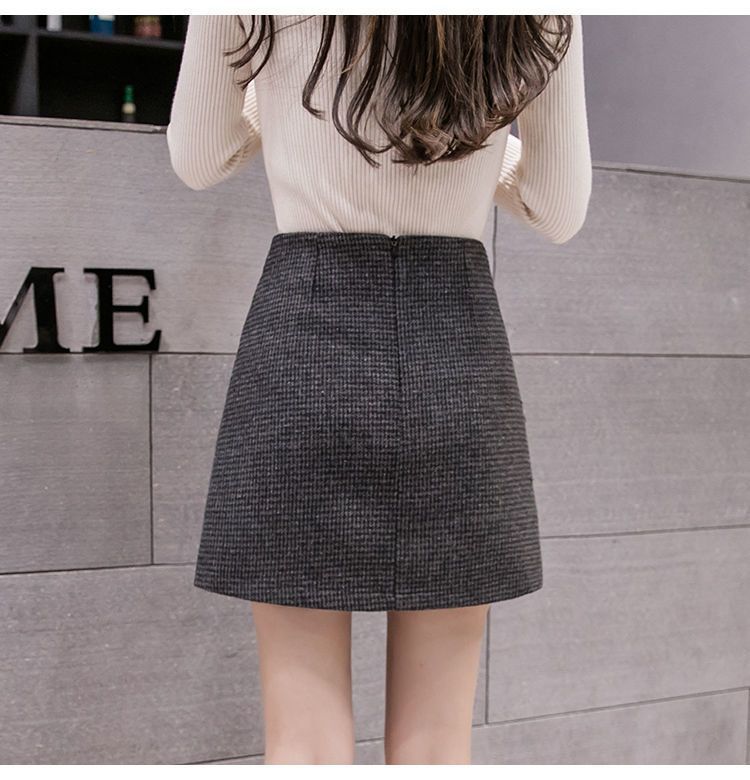 Margot Houndstooth Asymmetric Mini Skirt