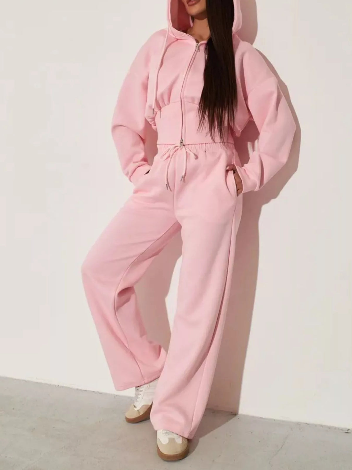 Xandra Hoodie & Wide-Leg Trouser Set