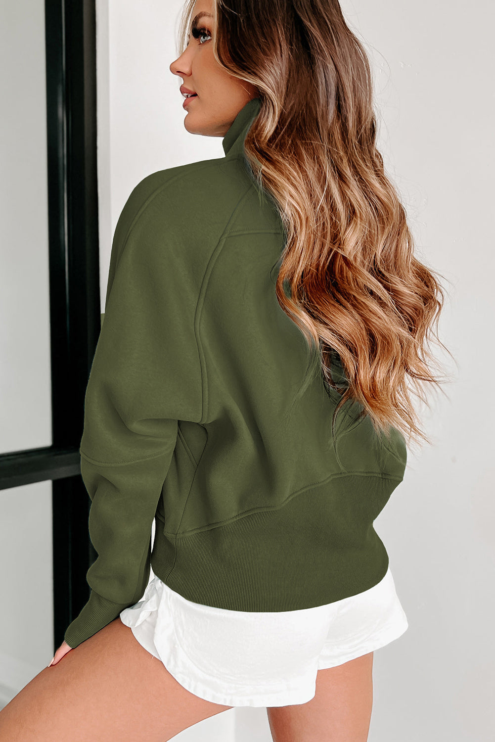 Tamsin Thumb-Hole Zip Sweatshirt