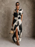 Odette Geometric Maxi Dress