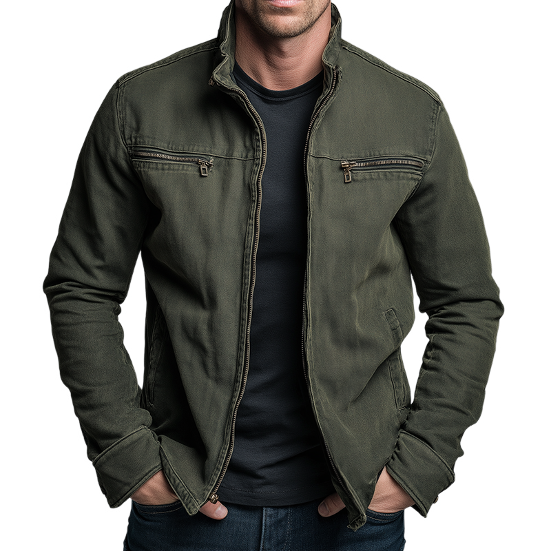 Damian Vintage Cotton Zip Jacket