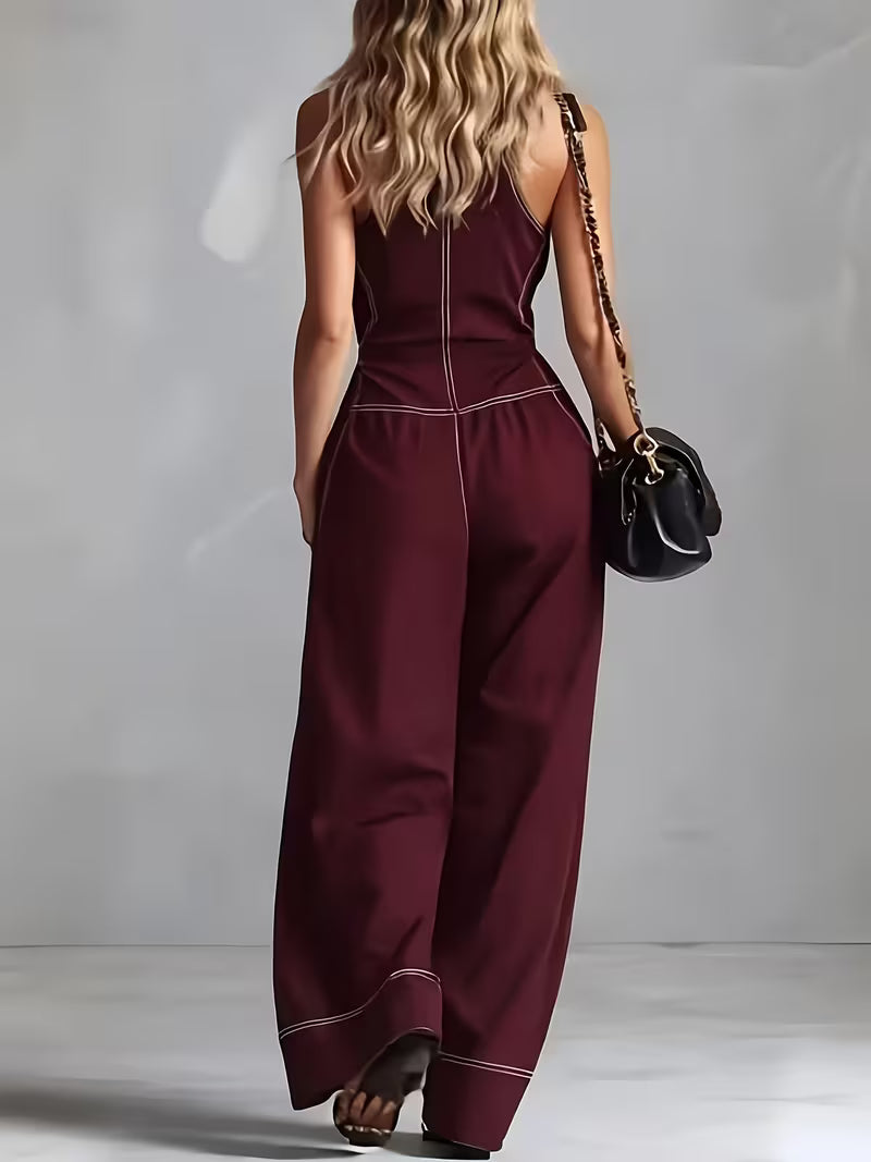 Bryana Striped Patchwork Jumpsuit