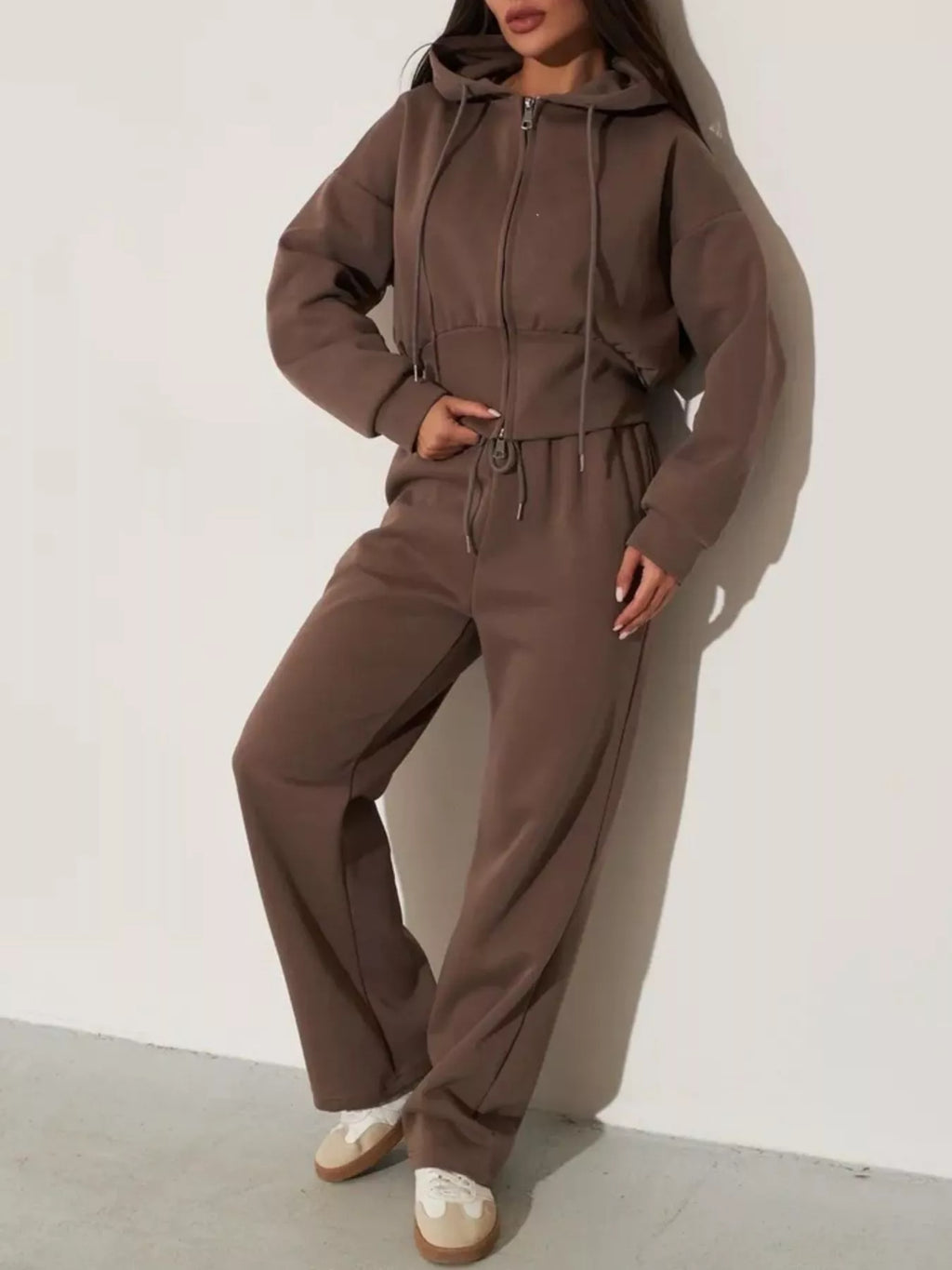 Xandra Hoodie & Wide-Leg Trouser Set