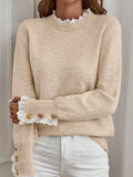 Livienne Lace-Trim Cuff Sweater
