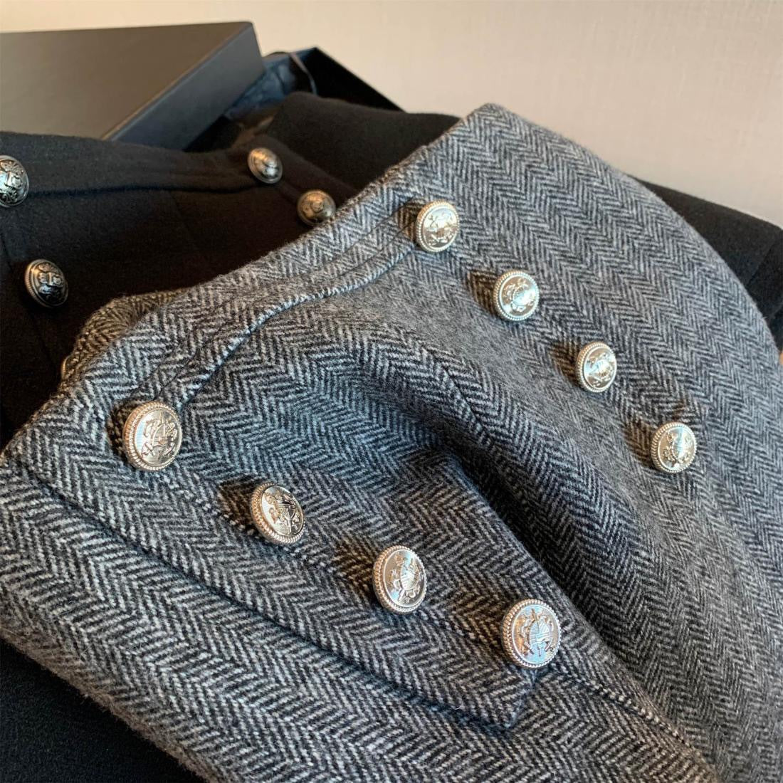 Simone High-Waisted Wool Shorts