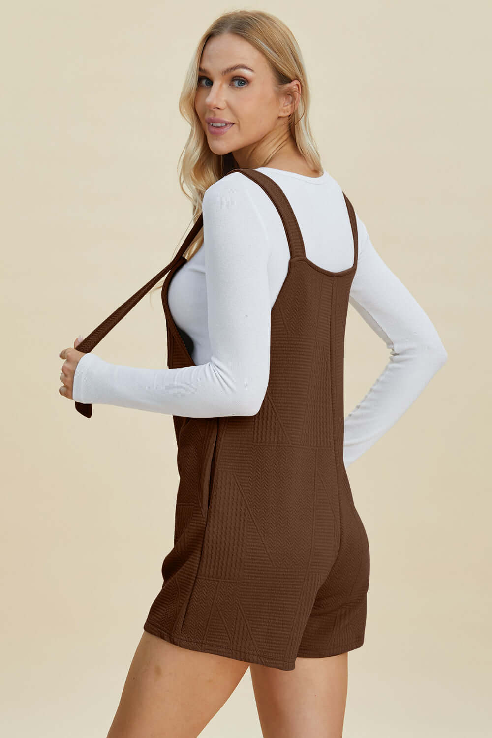 Rowena Textured Sleeveless Romper