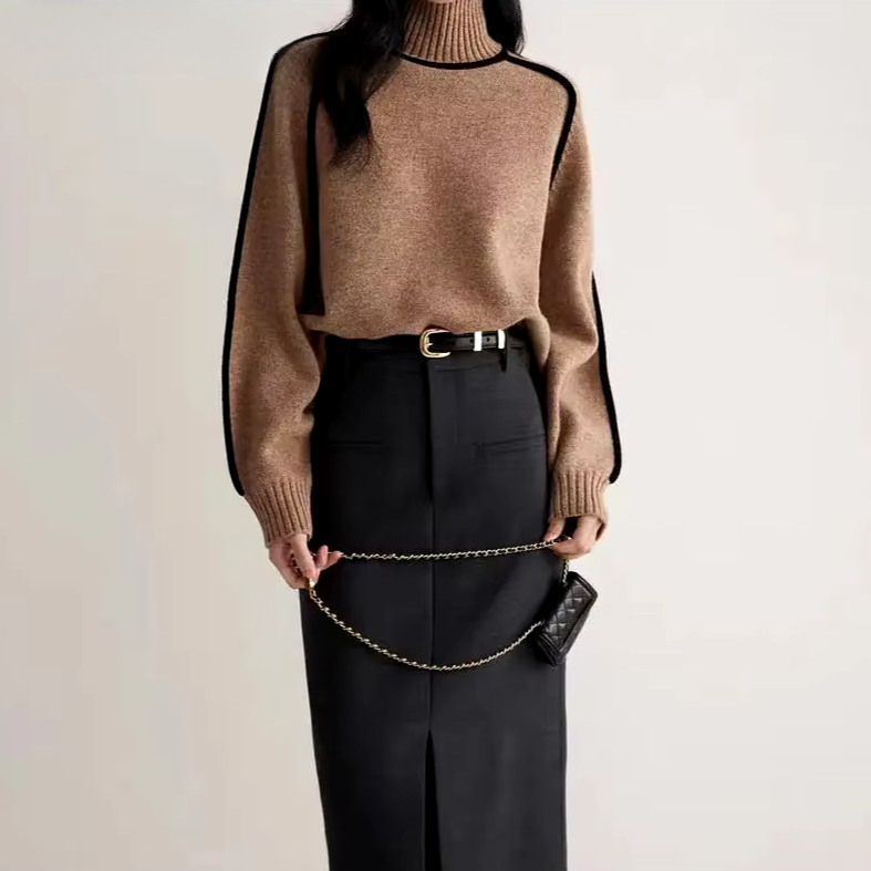 Astrid Ribbed Turtleneck Sweater
