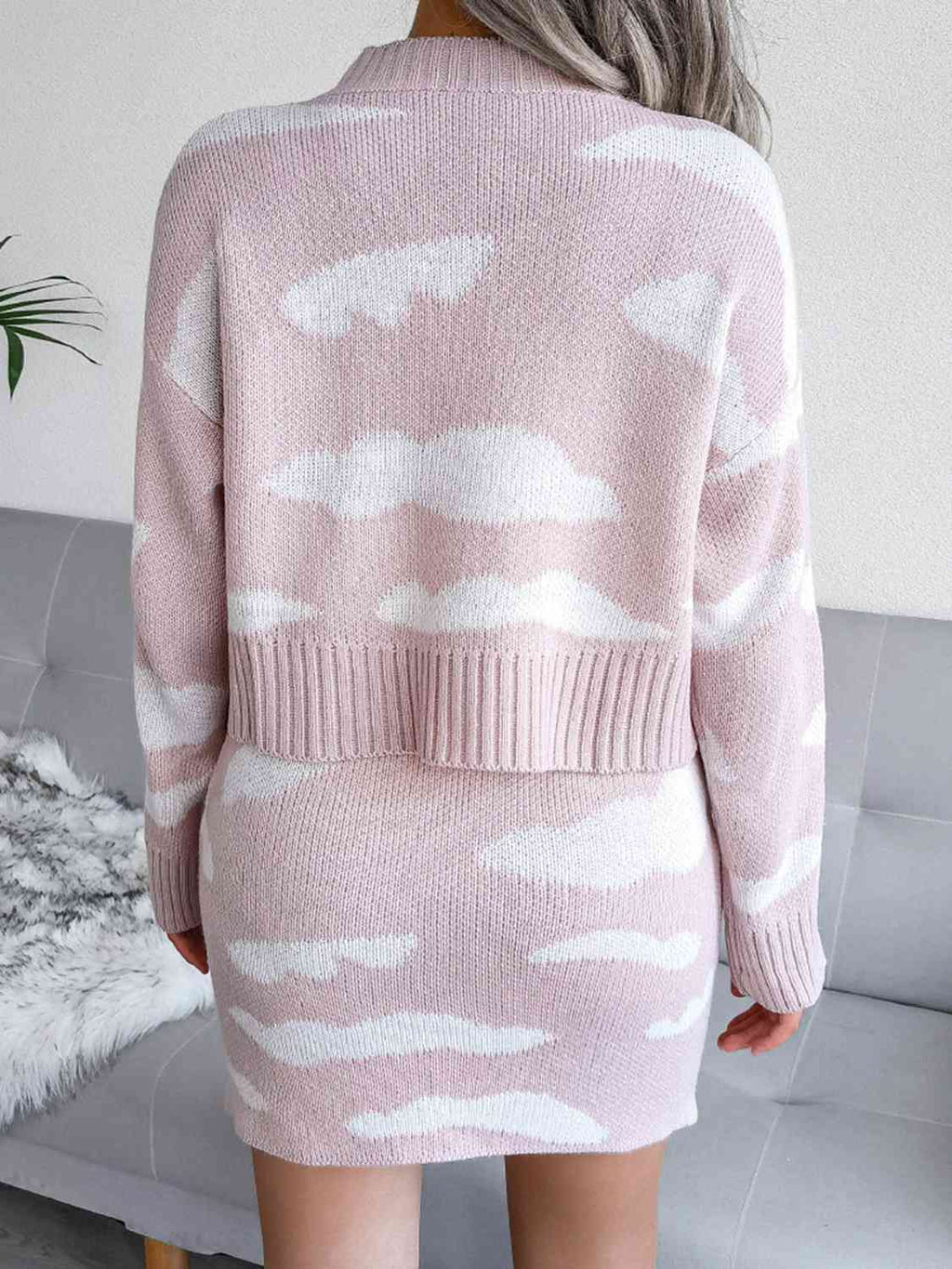 Cielo Cloud-Knit Top & Skirt Set